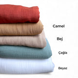         Camel pamuklu bebek örtüsü