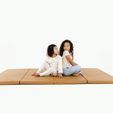 Katlanabilir  Oyun Matı ve Oyun Minderi - Deri Kahve