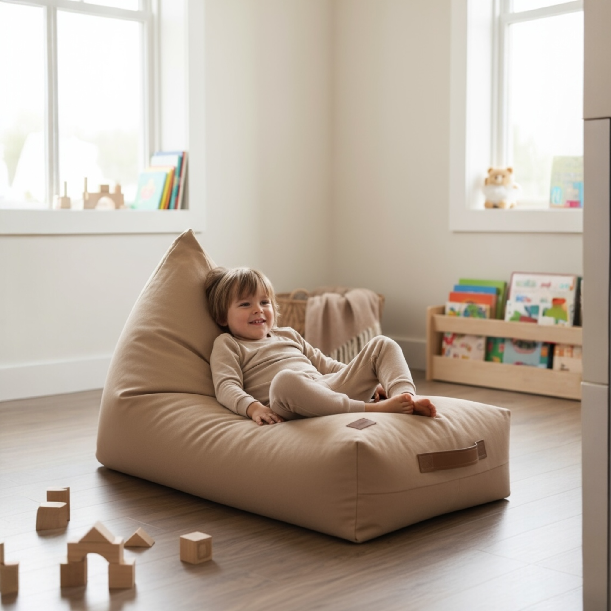 Oasis sırt destekli çocuk pufu